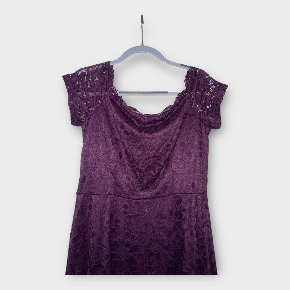 Dressystar NWT Purple Hi-Low Lace Dress - Picture 11 of 12